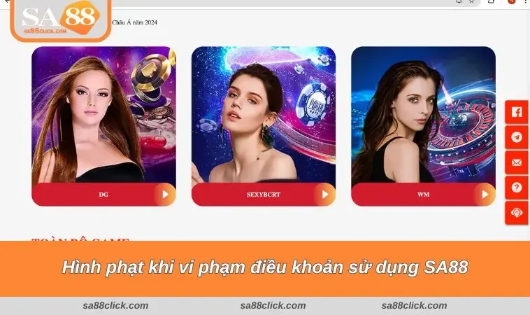 dieu khoan su dung sa88 2 Hình phạt khi vi phạm điều khoản sử dụng SA88